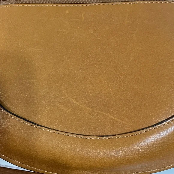 Sundance Belt Bag. Tan Leather with Green Stripe Hip Belt. Made in Italy. - Picture 12 of 12